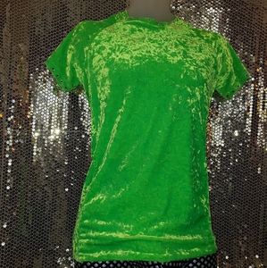 Men's Lime stretch velvet Club shirt medium/large